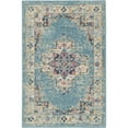thumbnail image 1 of 2 x 3 ft. Light Blue Distressed Medallion Scatter Area Rug - Light Blue - 2' x 3', 1 of 1