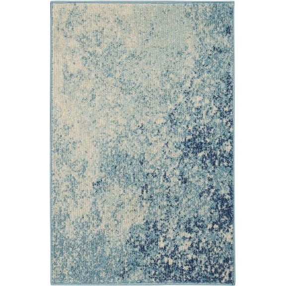 2 x 3 ft. Light Blue & Ivory Abstract Sky Scatter Area Rug