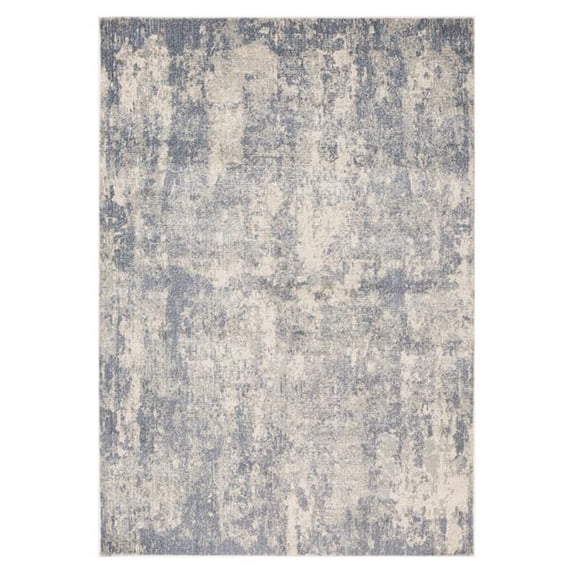 2 x 3 ft. Light Gray Abstract Power Loom Rectangle Area Rug
