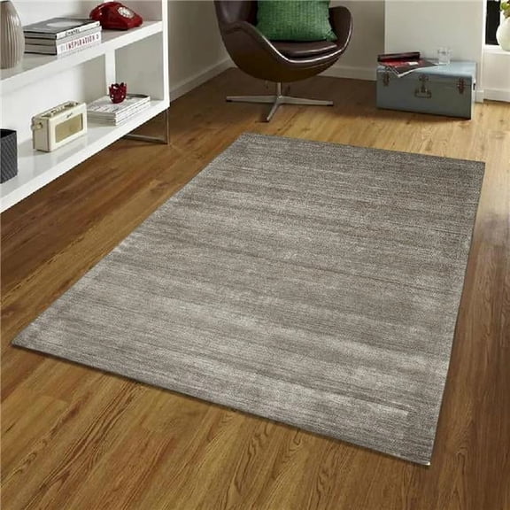 2 x 3 ft. Luxe Taupe Hand Loomed Wool & Viscose Rectangle Area Rug