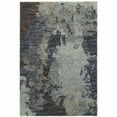 thumbnail image 1 of 2 x 3 ft. Navy & Blue Abstract Power Loom Stain Resistant Rectangle Area Rug, 1 of 1