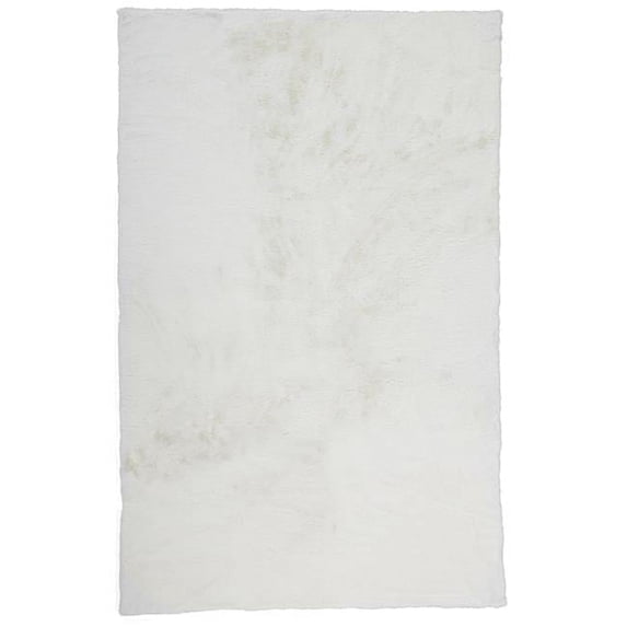 2 x 3 ft. White Shag Area Rug