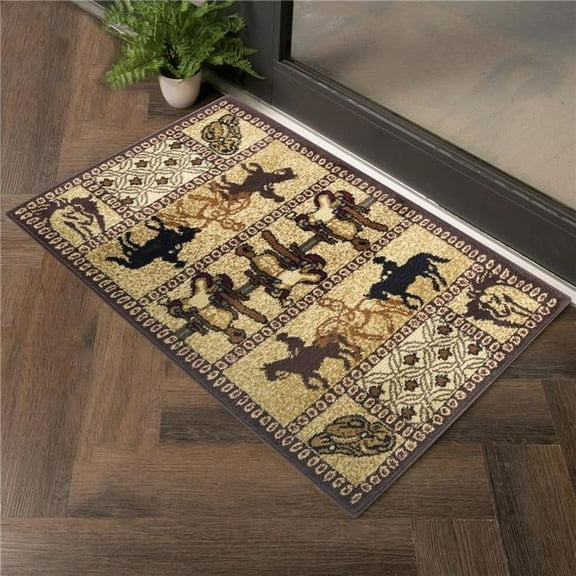 2 x 3 ft. Yellowstone Western Machine Made Rectangle Rug, Beige