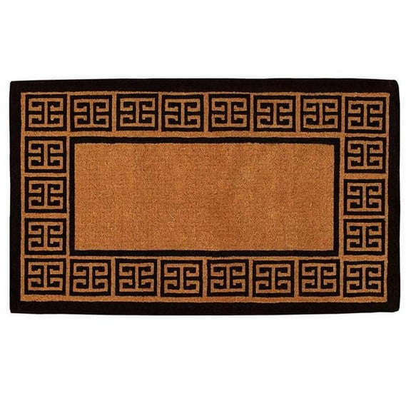 2 x 3 ft. x 1.5 in. The Grecian Rectangular Doormat, Natural & Black