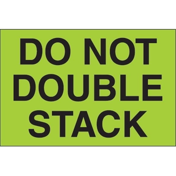 2 x 3 in. - Do Not Double Stack Fluorescent Green Labels