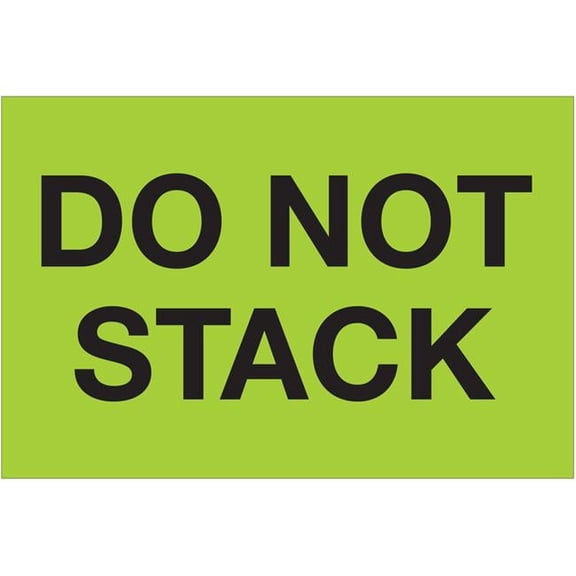 2 x 3 in. Do Not Stack Labels, Fluorescent Green