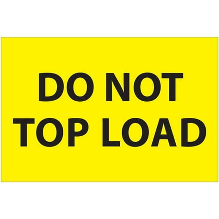 2 x 3 in. Do Not Top Load Labels, Fluorescent Yellow