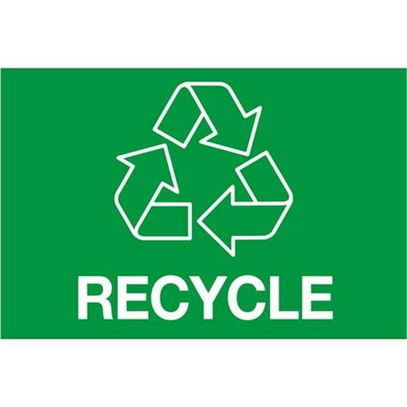 2 x 3 in. Green Rectangle Recycle Labels
