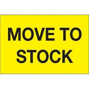 2 x 3 in. - Move To Stock Fluorescent Yellow Labels