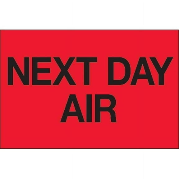 2 x 3 in. - Next Day Air Fluorescent Red Labels