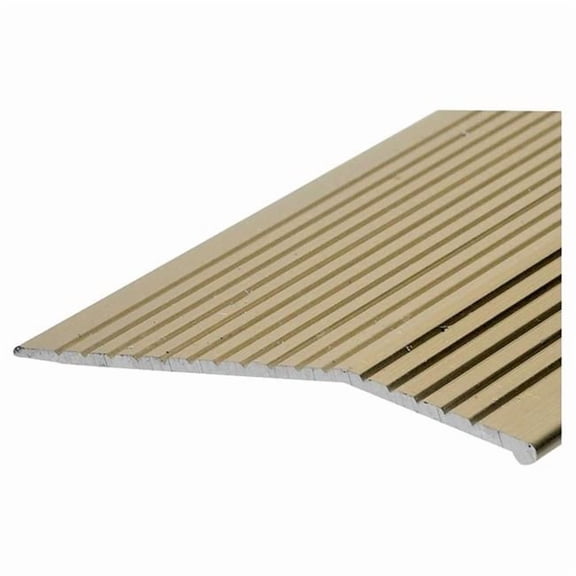 2 x 36 in. Fluted Aluminum Carpet Bar, Silver