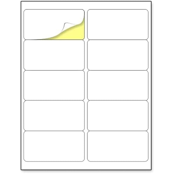 (2" x 4") 200 Sheets, Printable White Sticker Labels, Laser/Inkjet Printing - Matte, 10 per Page