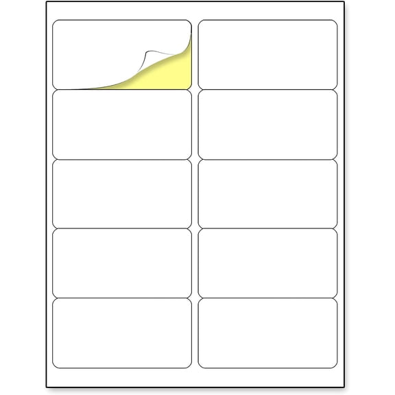 (2" x 4") 30 Sheets, Printable White Sticker Labels, Laser/Inkjet Printing - Matte, 10 per Page