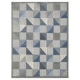 thumbnail image 1 of 2â€™ x 4â€™ Blue Gray Triangle Indoor Outdoor Area Rug, 1 of 9