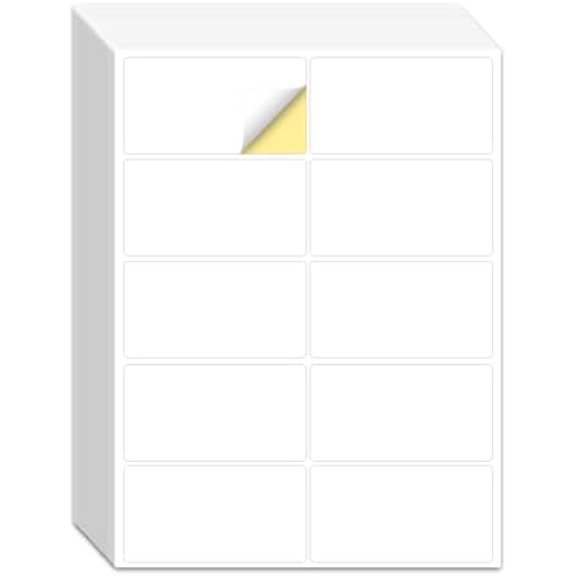 2" x 4" Label Stickers, 420 Labels / 42 Sheets, Printable White Matte Sticker Paper for Laser & Inkjet Printers, Great for Mailing, Shipping, Address, Barcode & FBA
