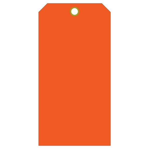 2 x 4 Orange Plastic Waterproof tags 100 per pack