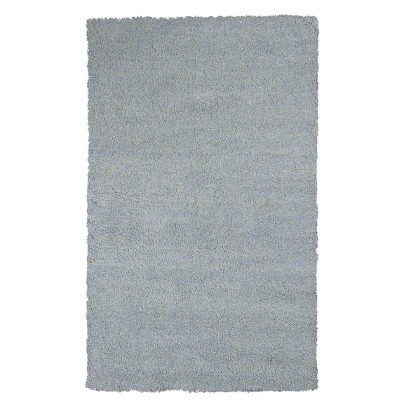 2' x 4' Polyester Blue Heather Area Rug