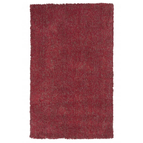 2' x 4' Polyester Red Heather Area Rug