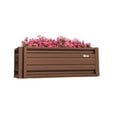 thumbnail image 1 of 2 x 4 Rectangular Metal Planter Box Durable Raised Garden Bed in Galvalume Steel 24 x 48" With 18" Inch High Walls (Cocoa Brown), 1 of 6