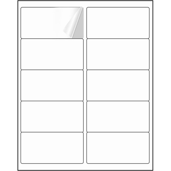 2 x 4 Shipping Address Labels 20000 Labels,  2x4 Printable Labels for Laser Inkjet Printers, White Sticker Mailing Labels for Package Envelopes (10 Labels/Sheet, 2000 Sheets)