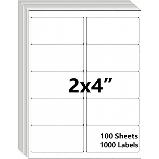 2" x 4" Shipping Address Labels for Laser & Inkjet Printers, 1000