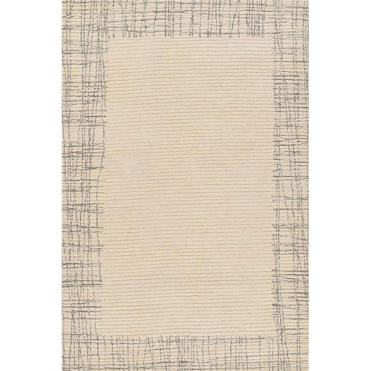 Ivory Handmade Tufted Wool Rectangular Rug 2' x 4'