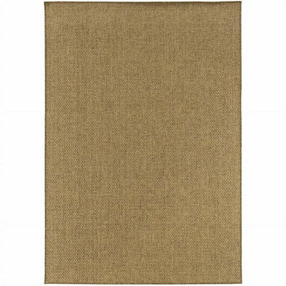 2 x 4 ft. Solid Tan Indoor & Outdoor Scatter Rug