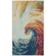 thumbnail image 1 of 2 x 4 ft. Wave Abstract Power Loom Non Skid Rectangle Area Rug - Wave - 2 x 4 ft., 1 of 1