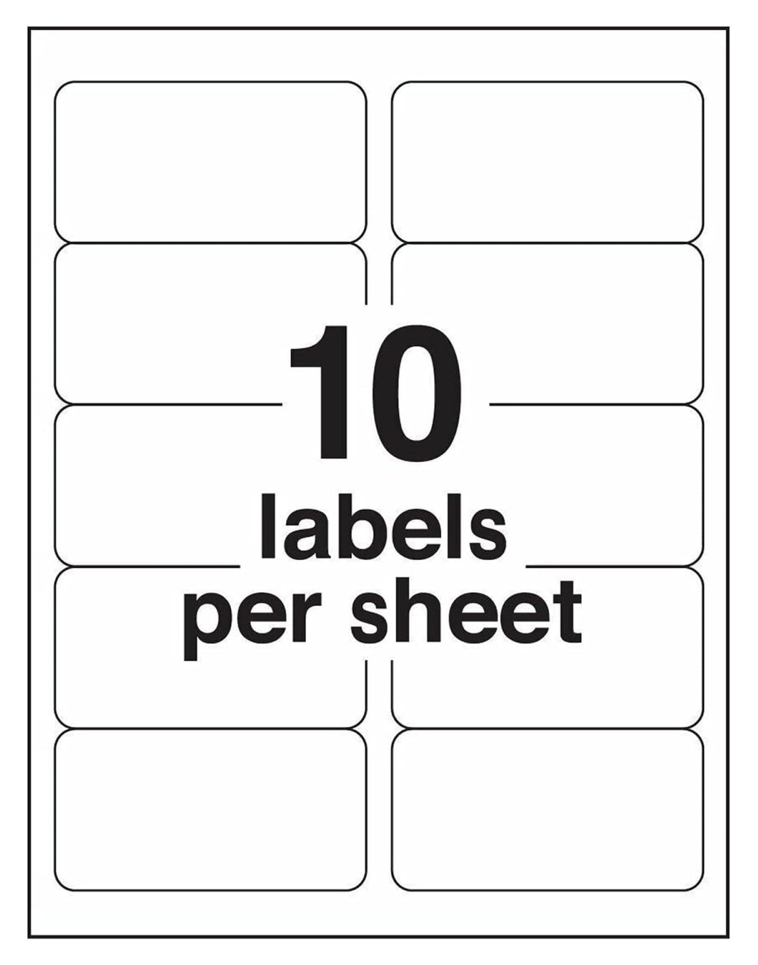2 x 4" inch Shipping Labels, FBA 10 Up Address Mailing Labels White