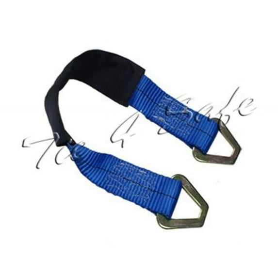 2 x 48 in. Axle Straps with Abrasive Sleeve & Delta Ring, Blue - 8 Piece