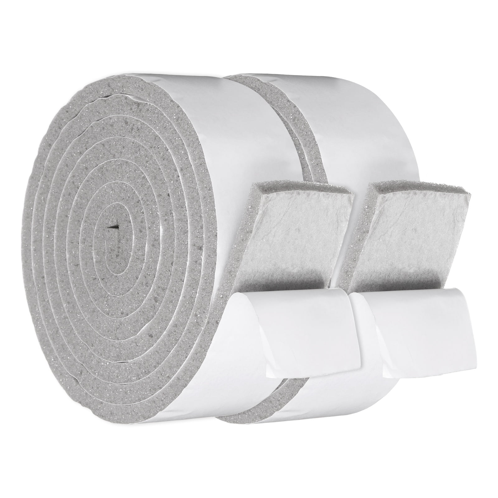2" x 5/16" Foam Weather Stripping, Self Adhesive Door Seal Insulation Strips, Soundproofing Foam Seal Tape for Door/Window, Air Conditioning (13.12 Ft Total Length in 2 Roll)