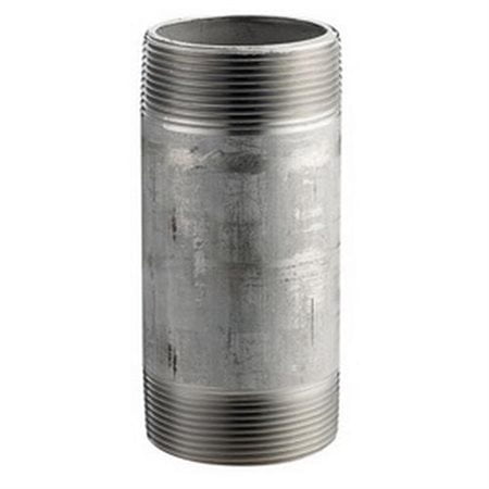 Merit Brass 6032 Stainless Steel Nipple, 2" x 5"