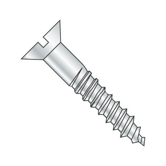 #2 x 5/8" Wood Screws / Slotted / Flat Head / Steel / Zinc Plating (Quantity: 100 pcs)