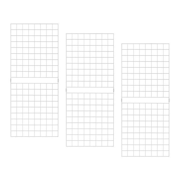 2' x 5' White Portable Grid Panel (Pack of 3)