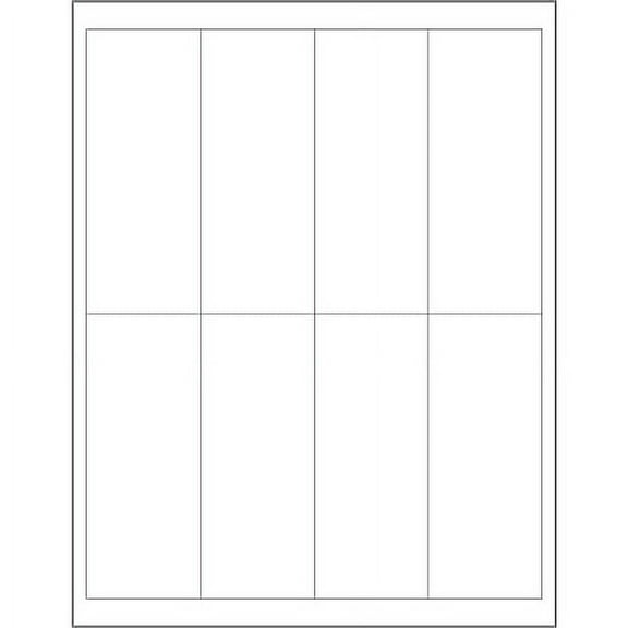 2" x 5" White Rectangle Laser Labels - 800 Per Case