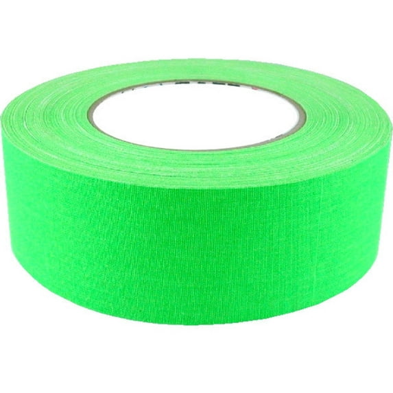 2" x 50 YARDS FULL ROLL GAFFERS TAPE - FLORESCENT GREEN