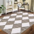 thumbnail image 1 of 2 x 6/4 x 6/5 x 7/8x10/9 x 12/10x13 Area Rug with Rubber Backing Machine Washable Rug Trellis Printed Low Pile Rugs Low Pile Foldable Indoor Carpet for Living Room Bedroom Guest Room, 1 of 7