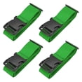thumbnail image 1 of 2" x 6.5' Luggage Strap Polyester Adjustable Suitcase Belt for Travel Packing Bag Closure Identify, Green 4  Pack, 1 of 6