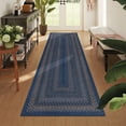thumbnail image 1 of 2' x 6' Braided Jute Hallway Runner Rug，Non Slip Ultra Thin Washable Low-Pile Carpet for Laundry Room, Farmhouse Modern Mat Runner for Bedroom, Entryway, Hallway, 1 of 10
