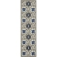thumbnail image 1 of 2â€™ x 6â€™ Gray and Blue Indoor Outdoor Runner Rug, 1 of 6