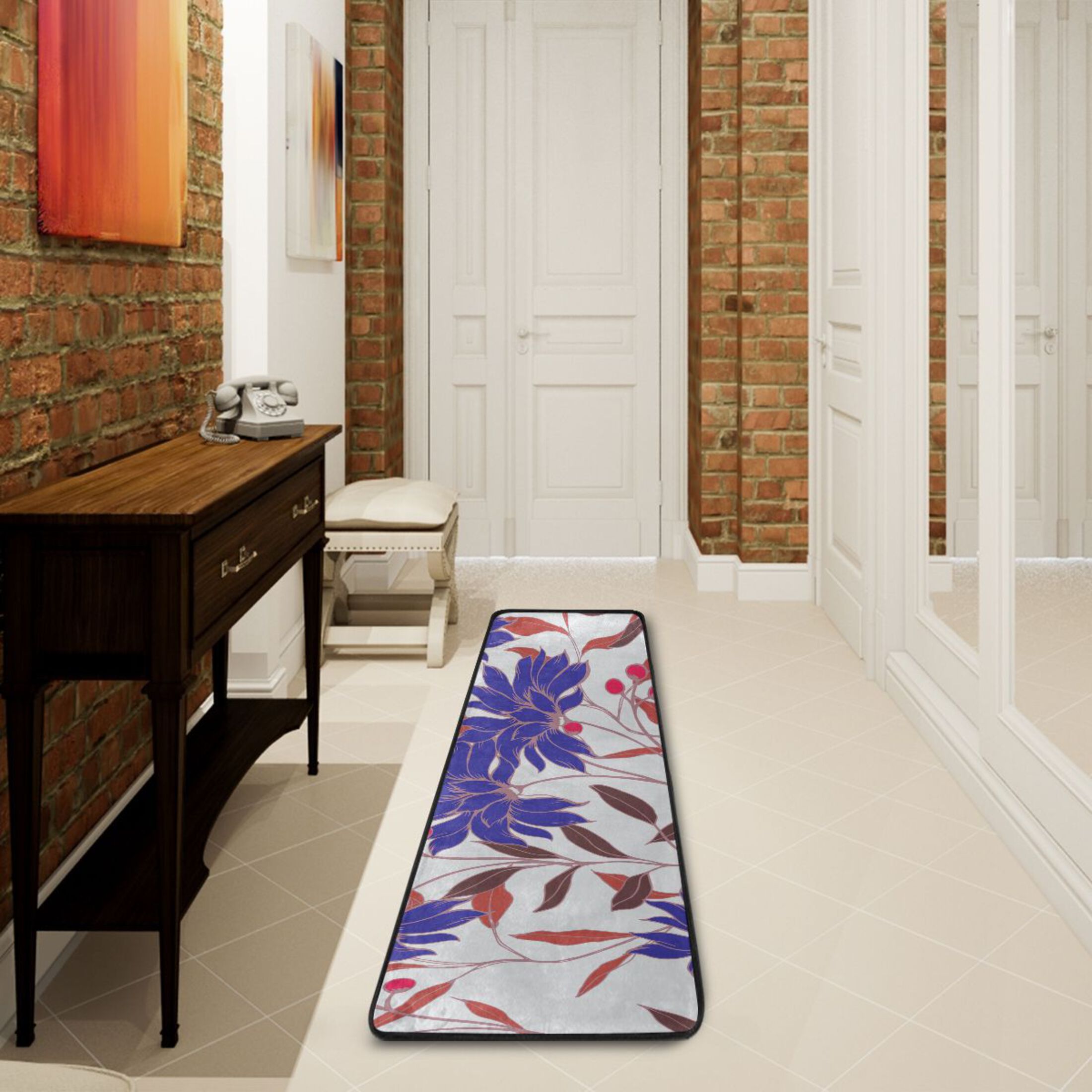 2' x 6' Hallway Runner Rugs Modern Floor Carpet Non Slip Entryway Mat Bedroom Bathroom Kitchen