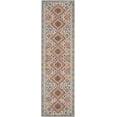 thumbnail image 1 of 2â€™ x 6â€™ Ivory and Red Diamonds Runner Rug, 1 of 7