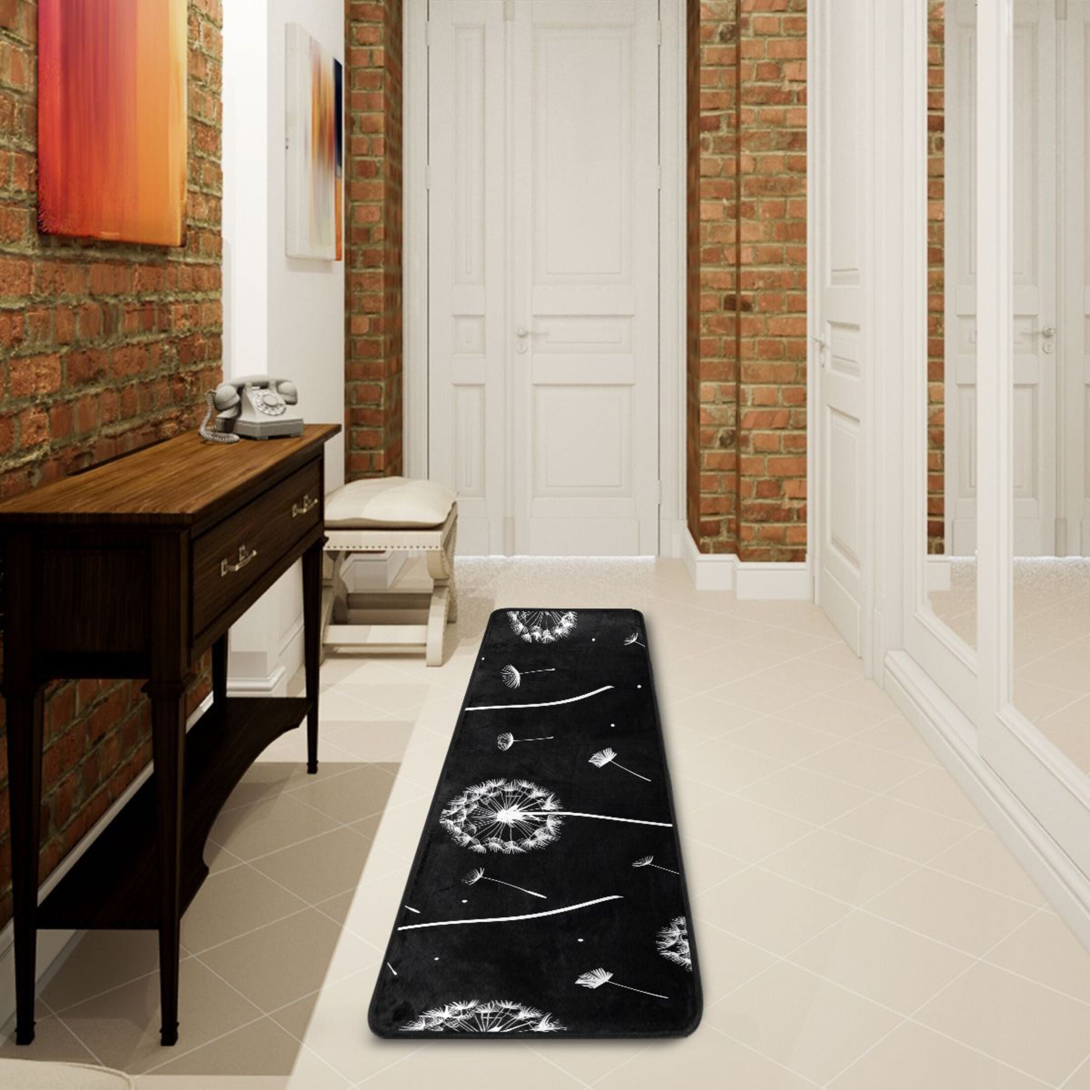 GENIMO Kitchen Rugs Sets Of 3 Non Slip Washable Kitchen Mats For Floor, Waterproof Abstract Kitchen Runner Rug, Floor Mat Carpet For Hallway, Laundry, Sink, Entryway, Bathroom, Gold