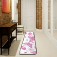 thumbnail image 1 of 2' x 6' Modern Runner Rugs Hallway Floor Throw Carpet Pink Butterflies Non Slip Entryway Mat Washable Bedroom Bathroom Kitchen, 1 of 7