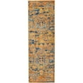thumbnail image 1 of 2 x 6 ft. Gold & Blue Antique Runner Rug, 1 of 1