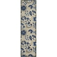 thumbnail image 1 of 2 x 6 ft. Natural & Blue Indoor & Outdoor Runner Rug, 1 of 1