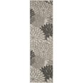 thumbnail image 1 of 2 x 6 ft. Silver & Gray Indoor & Outdoor Runner Rug, 1 of 1