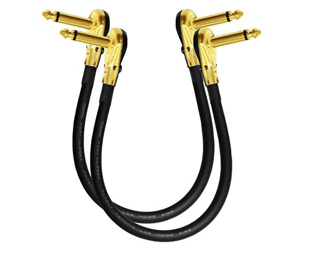 2 x 6 inch -Mogami 2524- Pedal, Effects, Patch, instrument cable Gold connectors