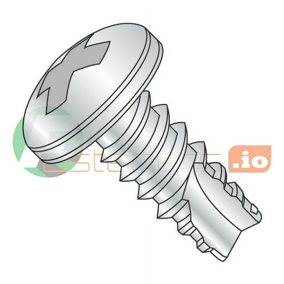 #2 x 7/16" Type 25 Thread Cutting Screws / Phillips / Pan Head / Steel / Zinc (Quantity: 10,000 pcs)