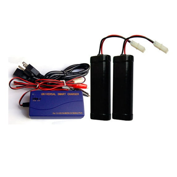 2 x 7.2 Volt NiCd Battery Packs (1500 mAh) + Universal Smart Charger